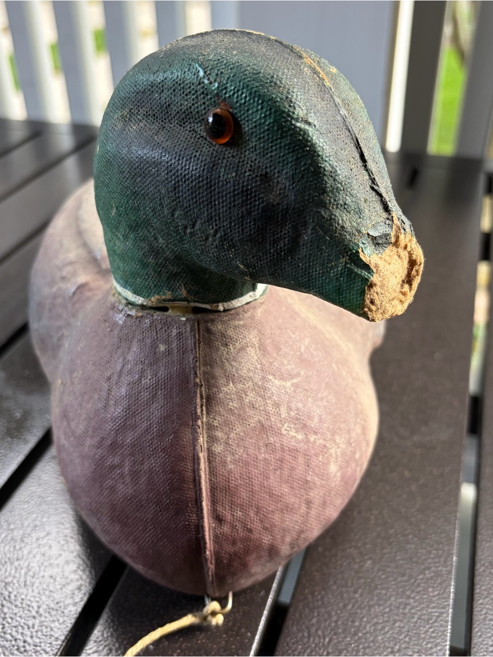 Vtg Victor Veri-Lite Mallard Duck Decoy Mated Pair Glass Eyes Animal Trap Co PA - Picture 4 of 15